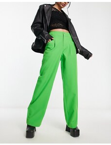 ONLY JDY - Pantaloni verde acceso a fondo ampio e vita alta in coordinato