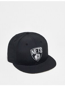 New Era - 9Fifty Brooklyn Nets - Cappellino nero con logo fluo