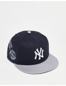 New Era - 9Fifty New York Yankees - Cappellino blu navy con toppe