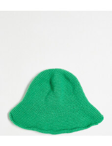 COLLUSION - Cappello da pescatore da festival in maglia all'uncinetto verde