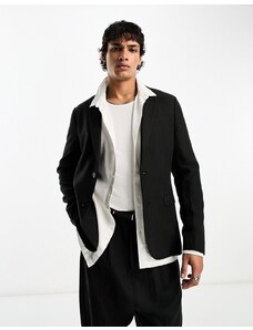 AllSaints - Pace - Blazer nero da abito in coordinato-Black