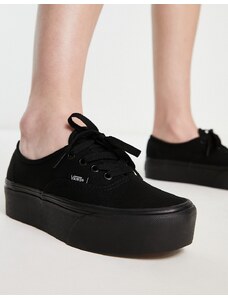 Vans Authentic - Sneakers triplo nero con suola rialzata