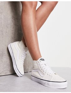 Vans - Sk8-Hi - Sneakers affusolate bianco sporco