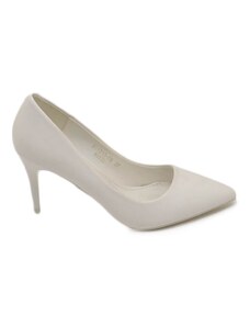 Malu Shoes Decollete' scarpa donna a punta bianco in pelle matte tacco a spillo comodo 8 cm scarpe cerimonie eventi