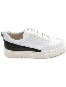 Malu Shoes Sneakers uomo bassa vera pelle bianco\blu fortino tono su tono fondo alto gomma 4,5 bianco comode fatte a mano italia