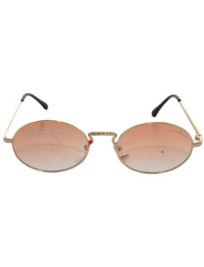 Joser Occhiali da sole sunglasses donna modello ovale montatura oro lente colorata moda giovane