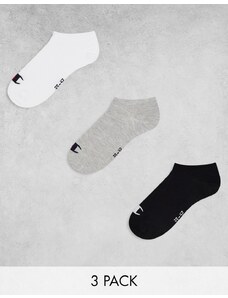 Champion - Confezione da 3 paia di calzini sportivi color grigio, bianco e nero-Multicolore