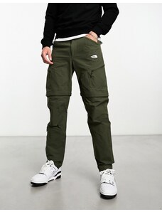 The North Face - Exploration - Pantaloni multitasche affusolati modulabili con zip color kaki-Verde