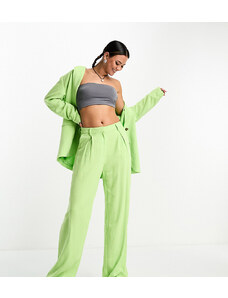 Weekday - Lilah - Pantaloni in lino verde pastello in coordinato - In esclusiva per ASOS
