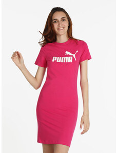 Puma Slim Tee Dress Vestito In Cotone Donna Manica Corta Vestiti Fucsia Taglia L