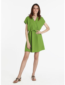 Daystar Vestito Donna Con Scollo a Portafoglio Vestiti Verde Taglia Unica