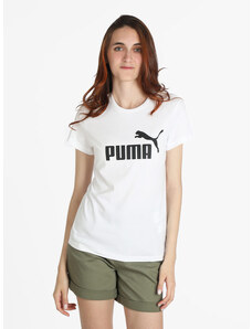 Puma Logo Essentials T-shirt Manica Corta Donna In Cotone Bianco Taglia 3xl