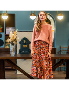 ASOS DESIGN Gonna lunga a ruota con stampa vivace a fiori