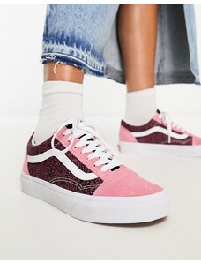 Vans - Old Skool - Sneakers color block rosa con stampa cachemire