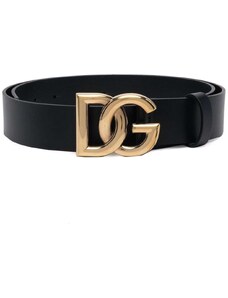 Dolce & Gabbana Cintura nera logo oro