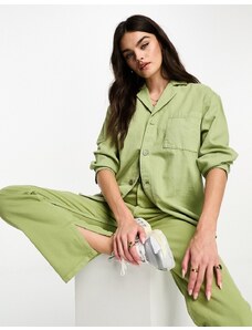 Waven - Camicia oversize in denim verde salvia