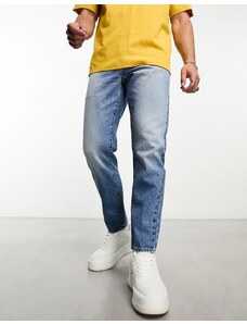 ASOS DESIGN - Jeans classici rigidi blu medio slavato vintage