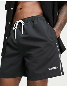 Bench - Pantaloncini da bagno neri con logo-Black