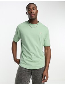 Le Breve - T-shirt verde pallido con maniche arrotolate