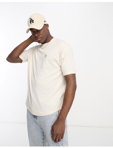 Le Breve - T-shirt crema con maniche arrotolate-Bianco