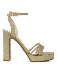 Sandali gioiello discount oro con plateau