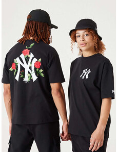 New Era York Yankees T-shirt Uomo Manica Corta Con Stampa Unisex Nero Taglia L