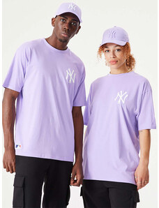 New Era York Yankees T-shirt Unisex Manica Corta Viola Taglia M