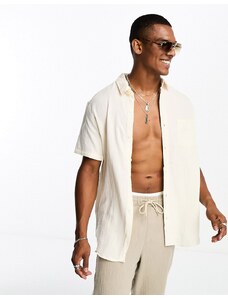 PacSun - Camicia classica a maniche corte color zucchero-Bianco