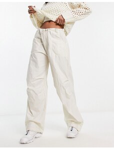 Cotton On - Pantaloni écru stile paracadutista-Grigio