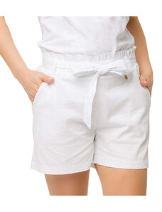 Pantaloncini bianchi da donna con nastro in vita Swish Jeans