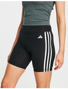 adidas performance adidas Training - Pantaloncini leggings con tre strisce neri-Nero