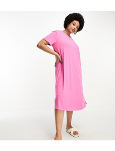 Simply Be - Vestito T-shirt midi rosa