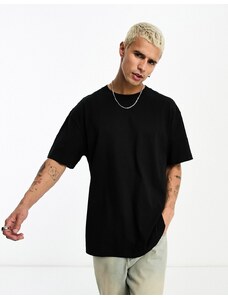 Weekday - T-shirt oversize nera-Nero