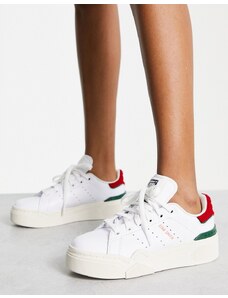 adidas Originals - Stan Smith Bonega 2B - Sneakers bianche, rosse e verdi-Bianco