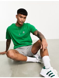adidas Originals - Trefoil Essentials - T-shirt verde con logo piccolo