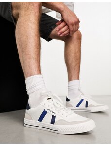 Jack & Jones - Sneakers in tela bianche con pannelli a contrasto-Bianco