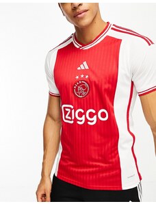 adidas performance adidas Football - AFC Ajax 23/24 - Maglia home rossa e bianca-Bianco