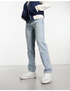 Abercrombie & Fitch - Jeans dritti anni '90 invecchiati lavaggio chiaro-Blu