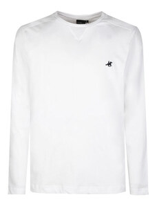 U.S. Grand Polo T-shirt Uomo a Manica Lunga In Cotone Bianco Taglia 3xl
