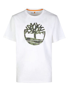 Timberland T-shirt Girocollo Manica Corta Uomo Bianco Taglia Xl