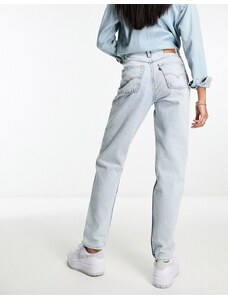 Levi's - Mom jeans anni '80 lavaggio chiaro blu bianco