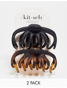 Kitsch - Confezione da 2 pinze per capelli a polipo-Black