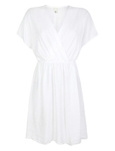 Daystar Vestito Svasato Donna Con Scollo a Portafoglio Vestiti Bianco Taglia Unica