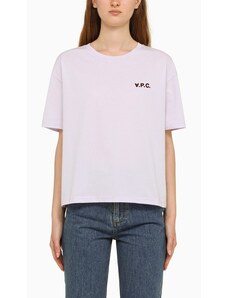 A.P.C. T-shirt girocollo lilla chiaro in jersey