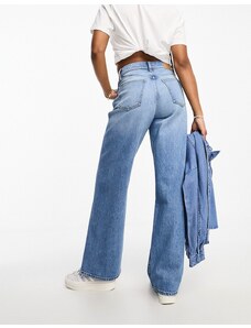 Vero Moda - Aware - Pantaloni a fondo ampio in denim lavaggio blu medio in coordinato