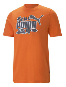 Puma Graphics Icon T-shirt Uomo Con Stampa Arancione Taglia Xl