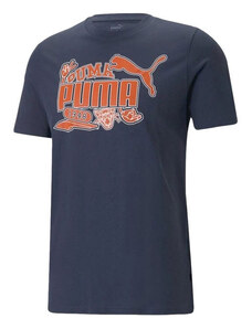Puma Graphics Icon T-shirt Uomo Con Stampa Blu Taglia Xxl