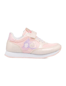 Sneakers rosa glitterate in tessuto mesh da bambina Enrico Coveri