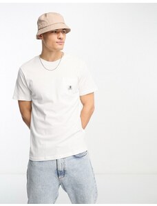 Element - T-shirt bianca con tasca-Bianco