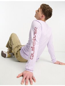 Quiksilver - Omni - T-shirt rosa a maniche lunghe con logo